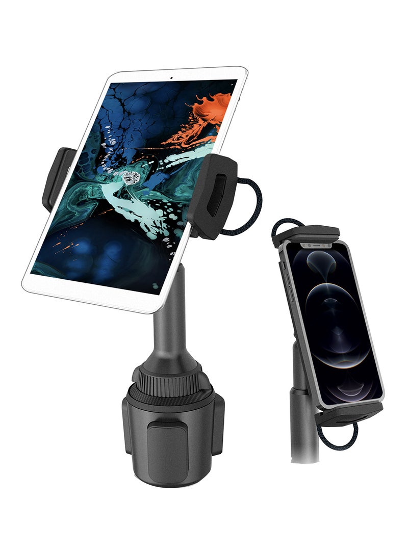 A2C Universal Tablet Cup Holder Mount, Adjustable 4.7-12.9 Inch Tablet Mount, Compatible with iPad Mini/Air/Pro, iPhone, All Smartphones - Image 1